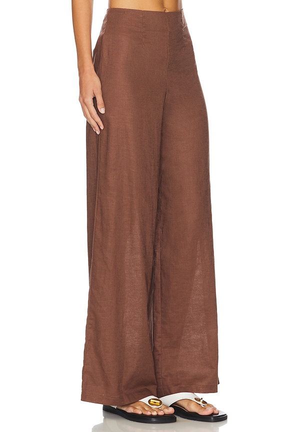view 2 of 6 ЛЬНЯНЫЕ БРЮКИ NINA in Mocha