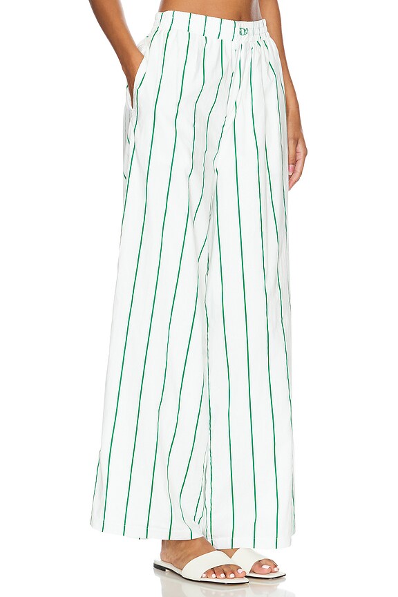 view 2 of 6 Wren Stripe Pants in Green Stripe