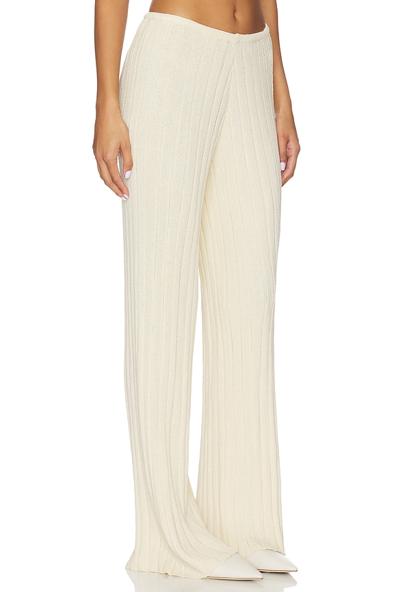 view 2 of 6 PANTALON BAHA RIBBED WIDE LEG in Cream