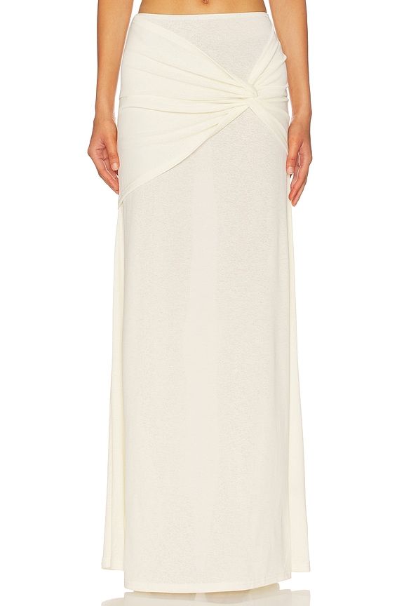 view 1 of 6 Kalea Twist Maxi Skirt in Off White