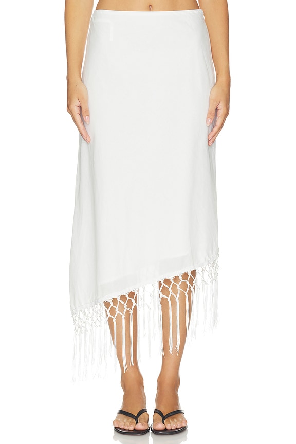 view 1 of 6 Cascade Midi Skirt in White
