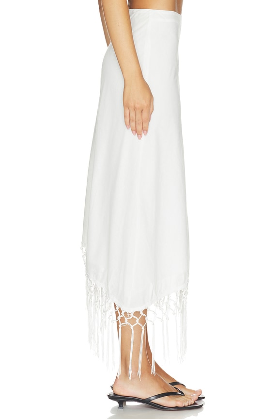 view 2 of 6 Cascade Midi Skirt in White