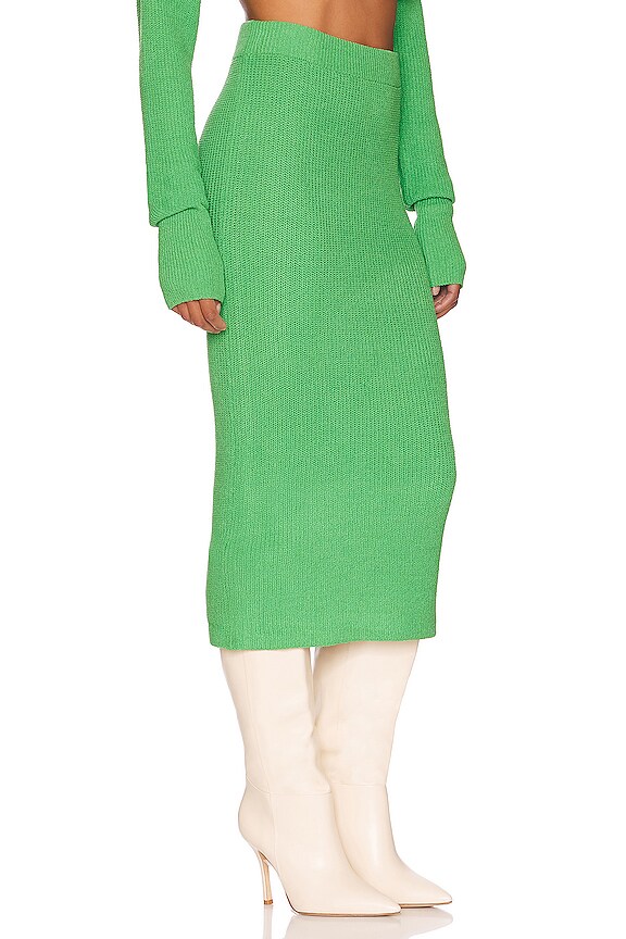 view 2 of 4 Maple Knit Midi Skirt in Green