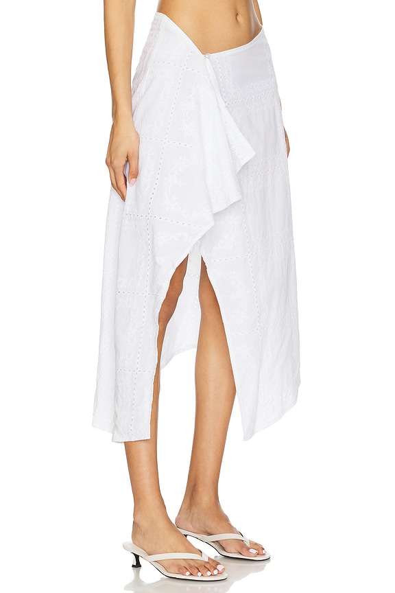 view 2 of 6 Asta Handkerchief Skirt in White