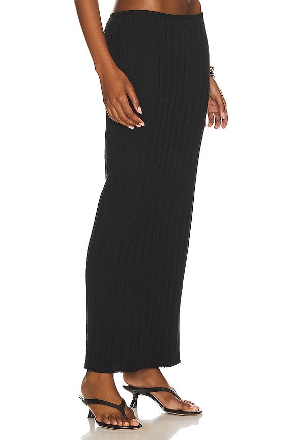 view 2 of 4 Lounge Baha Ribbed Skirt in Black