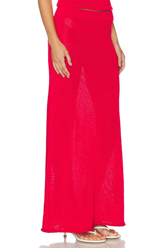 view 2 of 6 Cali Maxi Skirt in Red