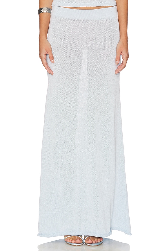 view 1 of 6 Cali Maxi Skirt in Baby Blue