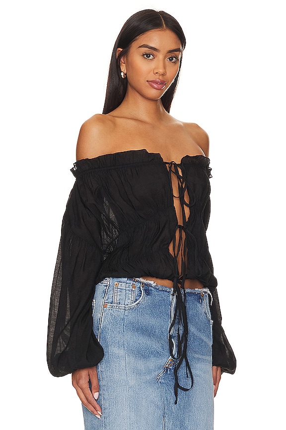 view 2 of 4 TAMSYN オフショルダートップ in Black