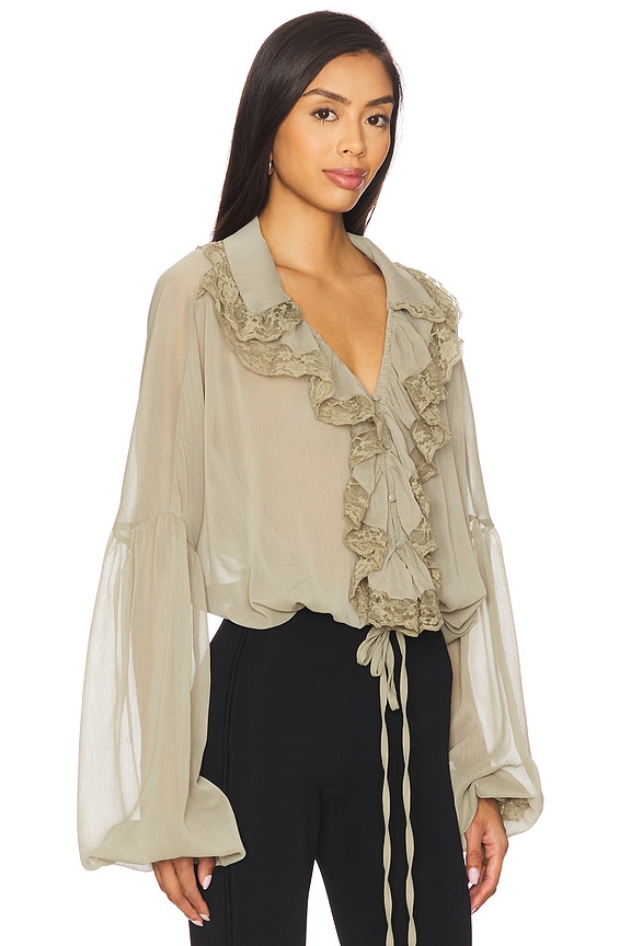 view 2 of 4 Pearl Top in Khaki