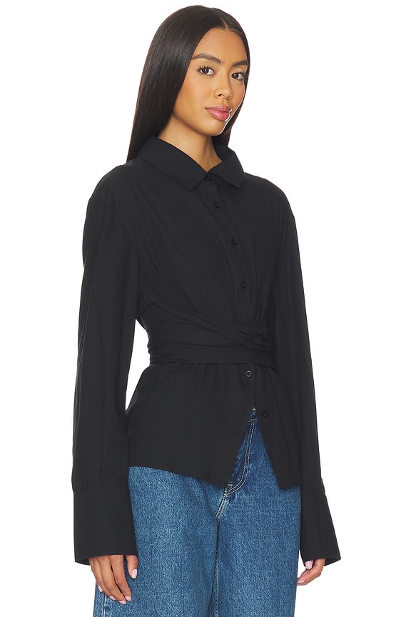 view 2 of 4 Teigan Button Up Shirt in Black