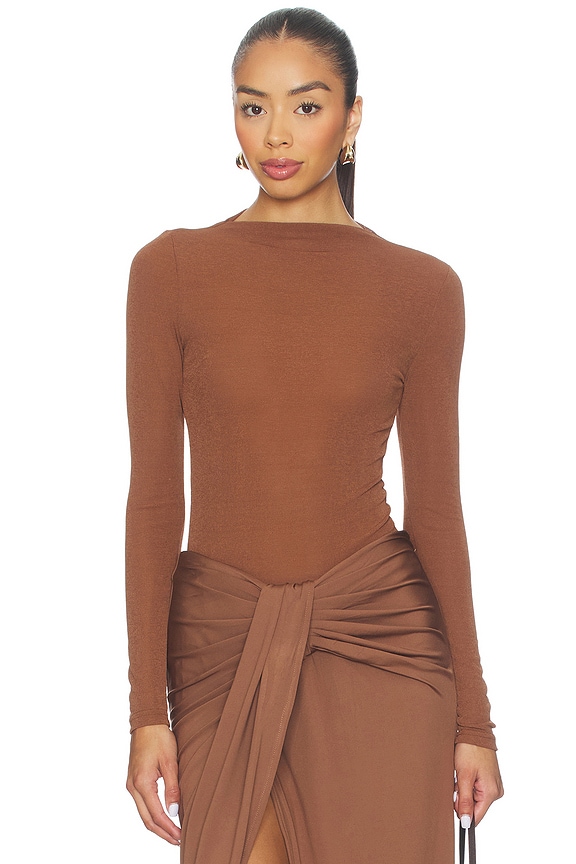 view 1 of 4 Katya Long Sleeve Top in Mocha