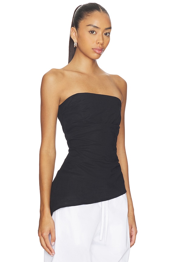 view 2 of 5 Nyomi Asymmetrical Top in Black