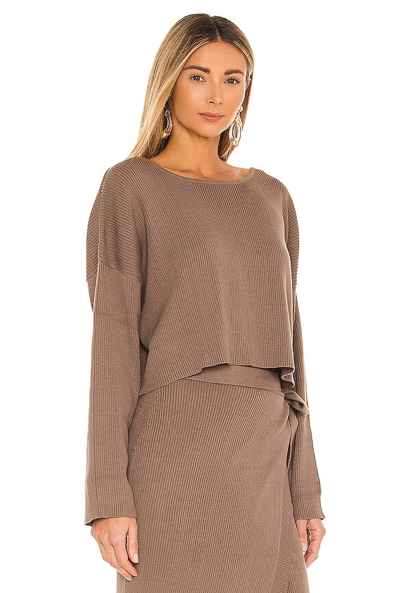 view 2 of 4 Cece Knit Top in Chocolate