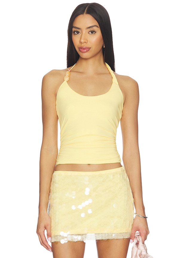 view 1 of 5 Lexie Twist Halter Tank Top in Panna Cotta