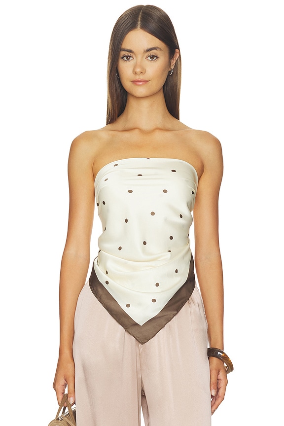 view 1 of 4 Polka Dot Wrap in Chocolate Polka Dot