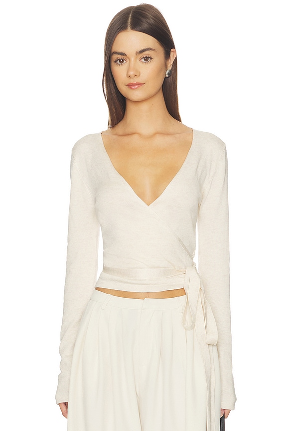 view 1 of 6 Nikola Wrap Top in Cream