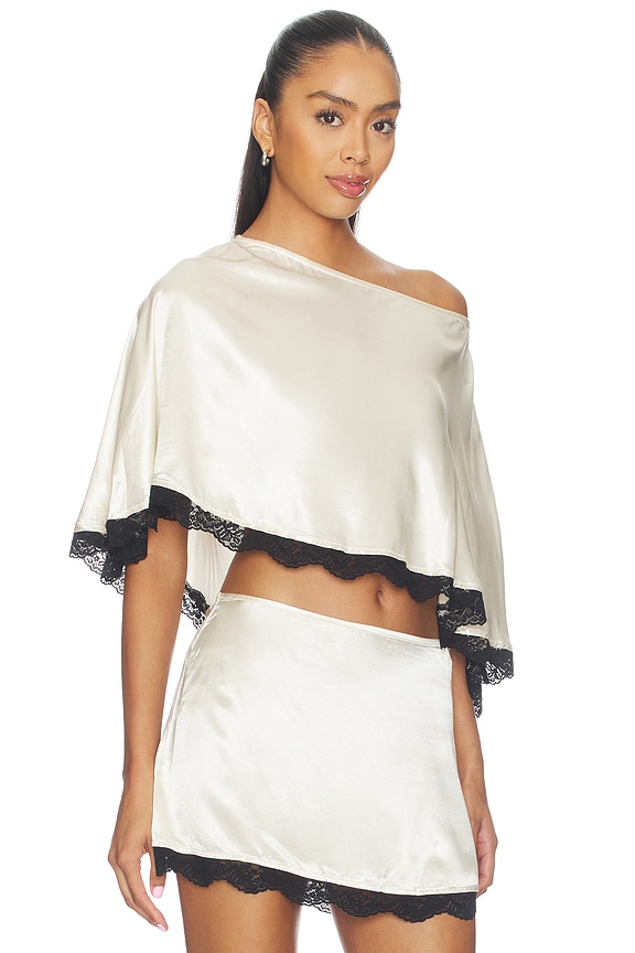 view 2 of 4 Zaley Poncho Top in Cream
