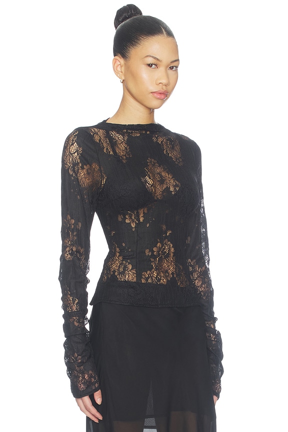 view 2 of 4 Aisha Lace Top in Black