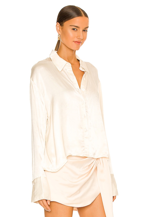 view 2 of 4 Rising Satin Shirt in Champagne