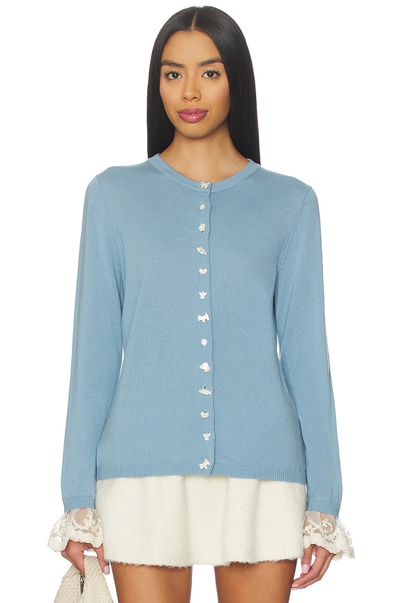 view 1 of 5 Diane Knit Cardigan in Blue