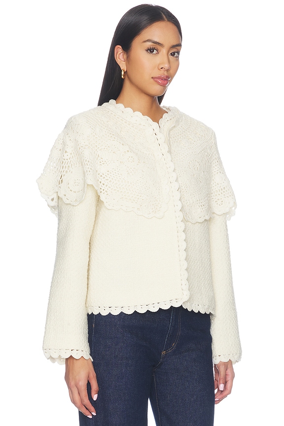 view 2 of 5 Wright Knit Cape Jacket in Cream