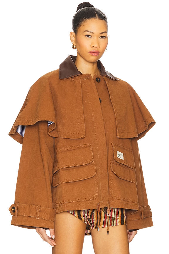 view 2 of 5 Carolyn Workwear Cape Jacket in Camel