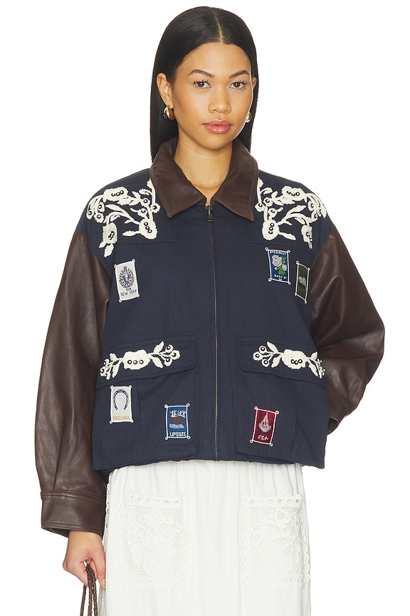 view 2 of 6 BLOUSON BRODÉ GEORGIE  in Navy