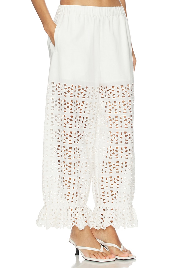 view 2 of 6 PANTALÓN LEILA in White