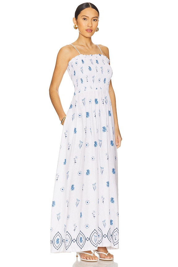 view 2 of 3 Shirred Maxi Dress in White