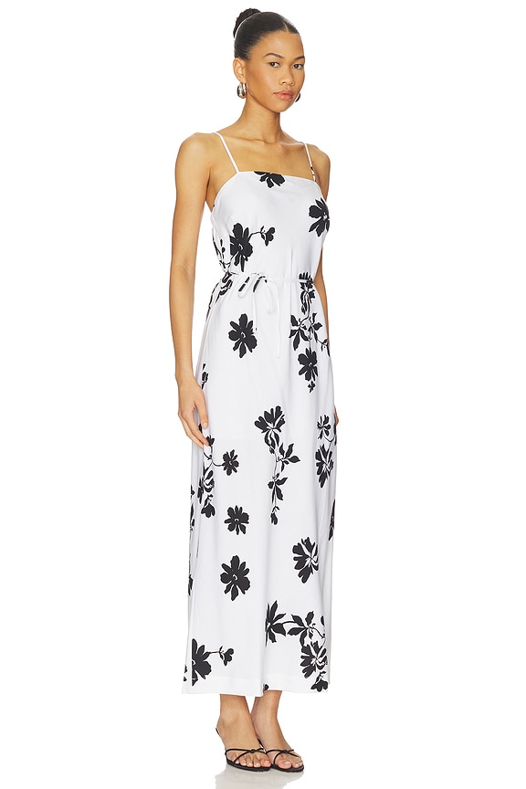 view 2 of 3 ROBE MAXI COUPE EN BIAIS MAY FLOWER in White