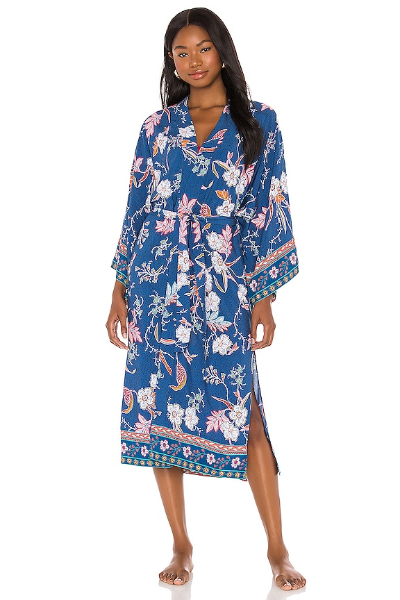 view 2 of 4 Balinese Retreat Kimono in Peacock