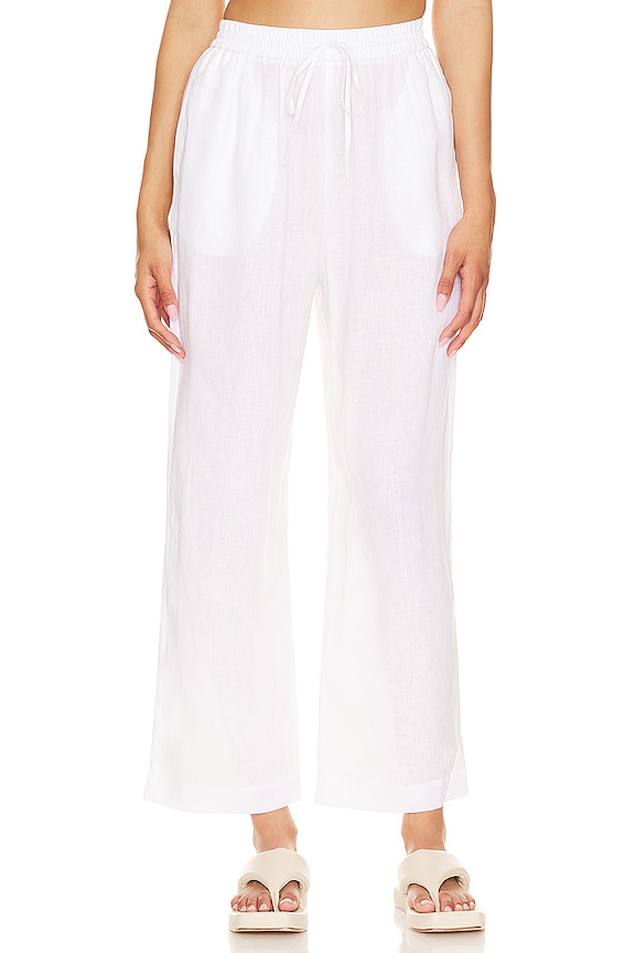 Seafolly Linen Pant in White | REVOLVE