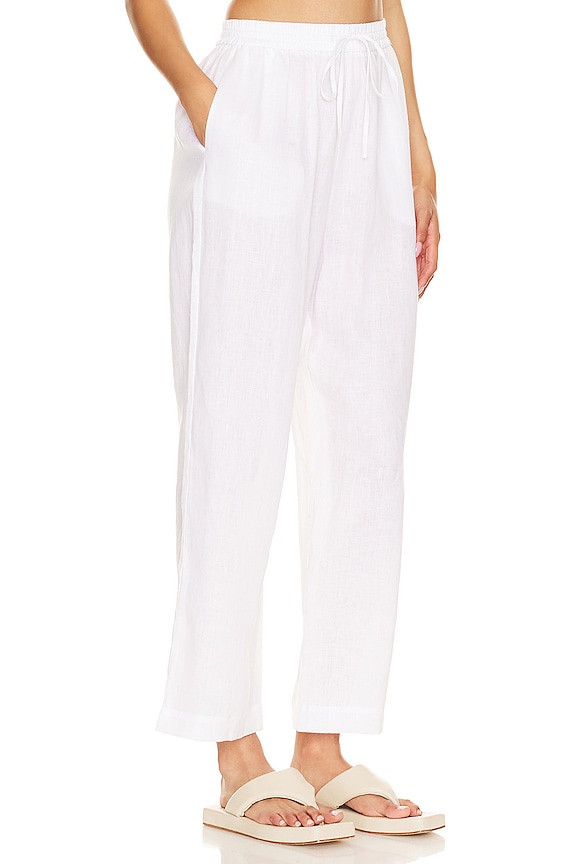 view 2 of 4 Linen Pant in White