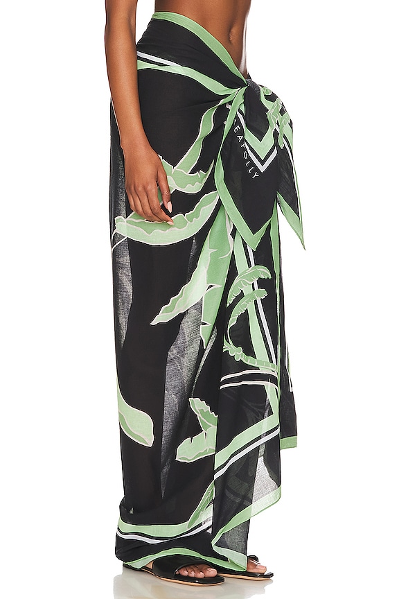 view 2 of 4 Palm Paradise Pareo in Black