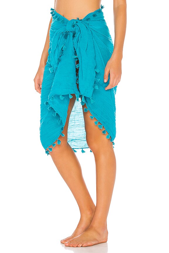 view 2 of 4 Cotton Gauze Sarong in Eden