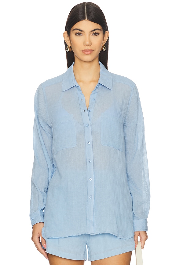 view 2 of 5 Breeze Beach Shirt in Cornflower