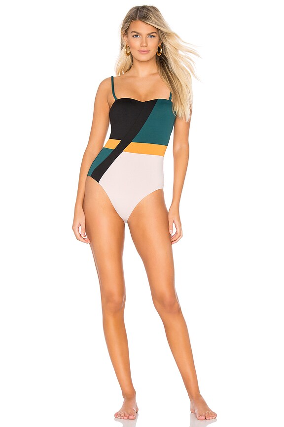 view 2 of 4 Aralia One Piece in Color Block in Colour Block