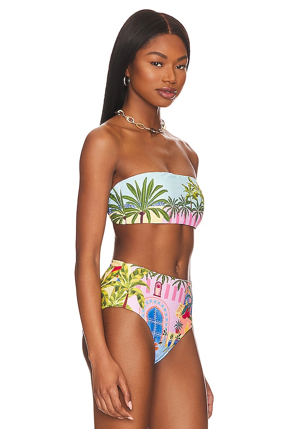 view 2 of 4 TOP BIKINI BUSTIER in Azure