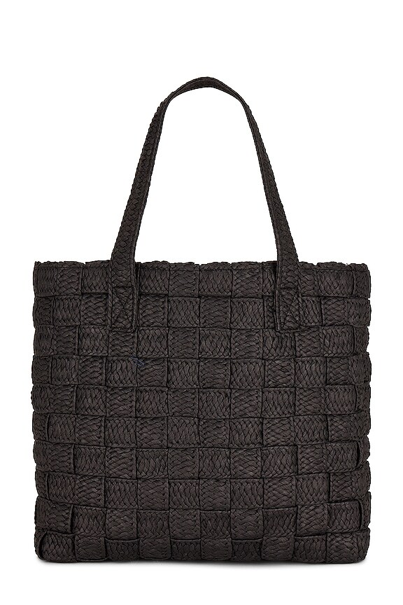 view 2 of 4 Criss Cross Woven Tote in Black