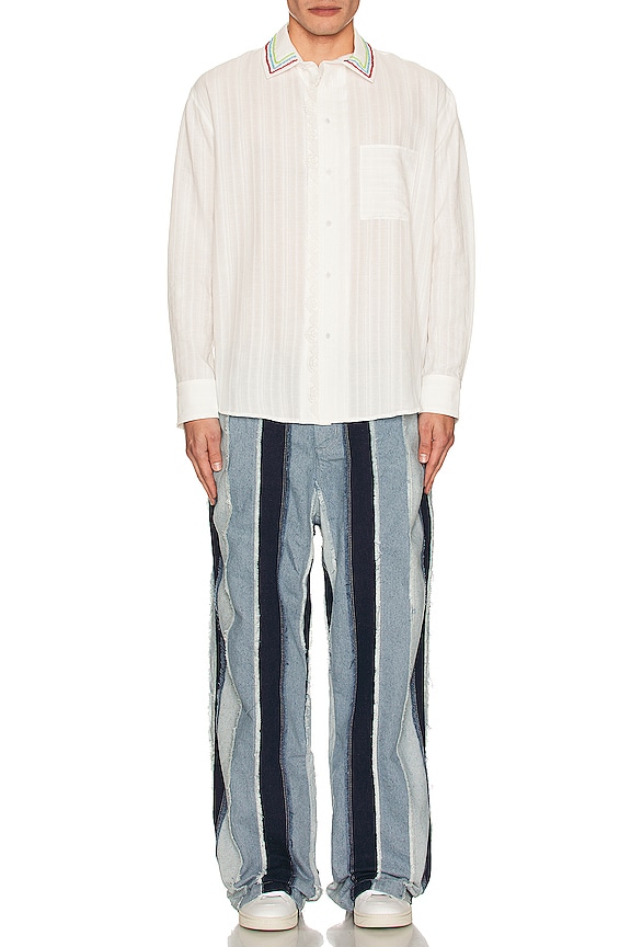 view 6 of 6 Straight Patchwork Jean in Multi