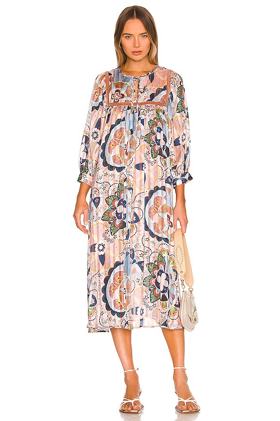 view 2 of 5 Iris Midi Dress in Multicolor Pink