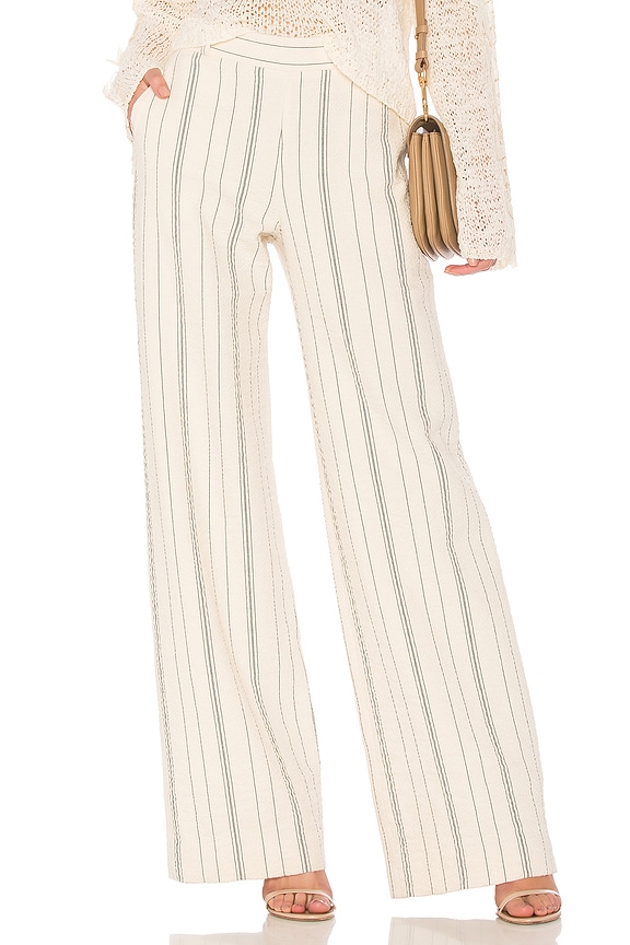 view 1 of 4 Striped Pant in White Black