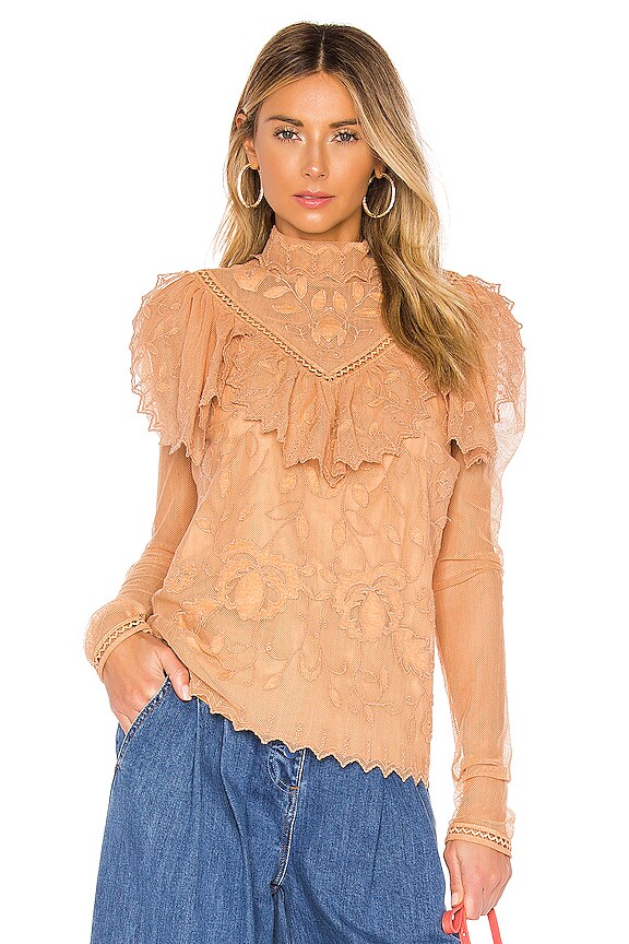 view 2 of 5 Top encaje in Smooth Brown