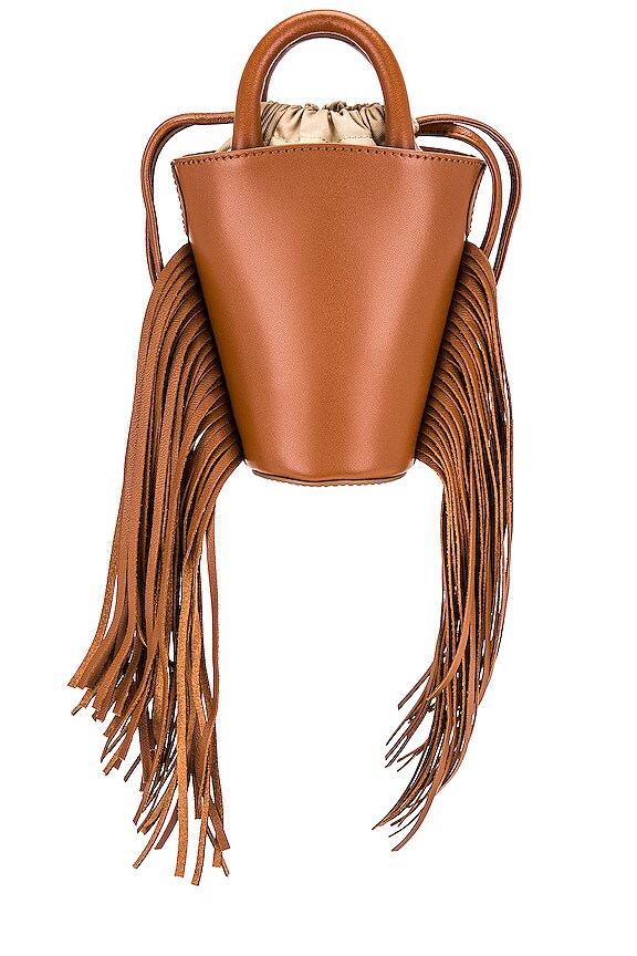 view 2 of 6 Mini Cecilia Bag With Fringe in Caramello
