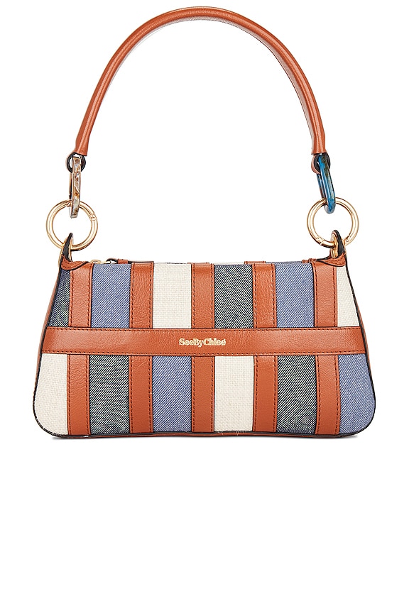 view 1 of 5 Tilda Baguette Patchwork Bag in Denim