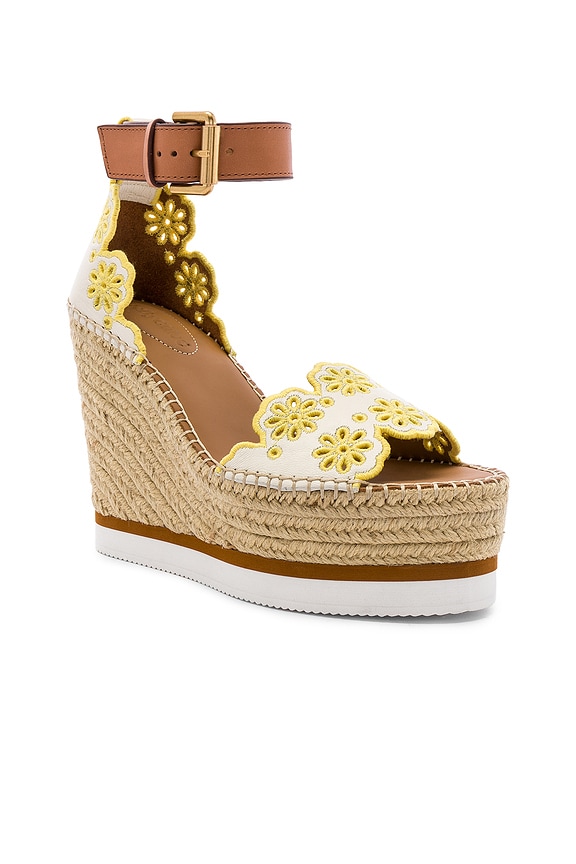 view 2 of 5 X REVOLVE Glyn Wedge Sandal in Gesso & Yellow