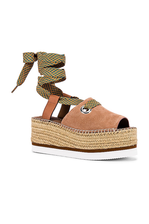 view 2 of 5 Glyn Wrap Platform Sandal in Powder & Natural Calf