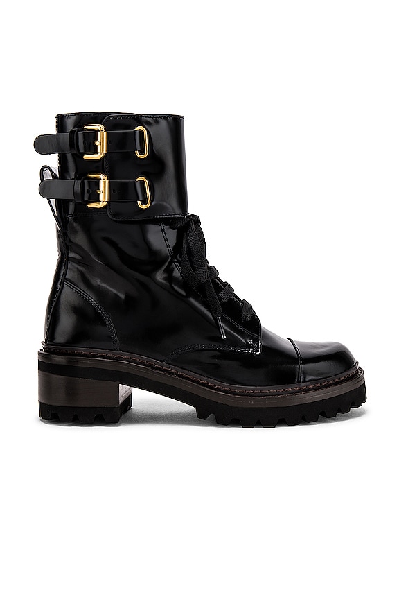 See By Chloe Mallory Biker Ankle Boot in Black | REVOLVE