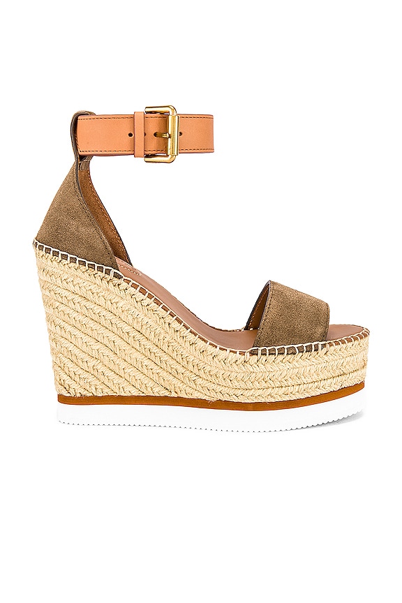 view 1 of 5 Glyn Wedge Espadrille in Alghe & Natural Calf