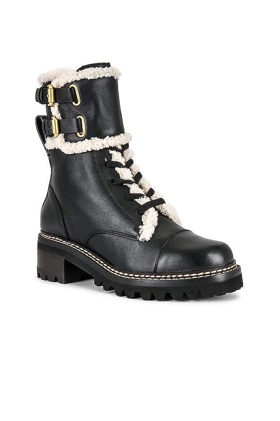 view 2 of 5 Mallory Boot in Black & Shearling Ivory